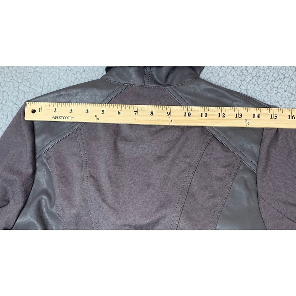 Kut from the Kloth Draped Faux Leather Moto Jacket, Size M, NWT - Picture 12 of 12